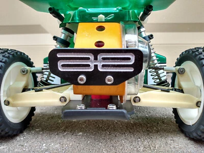 Team Associated Vintage RC10 AE Logo Rear Bumper (Black) - Image 1 of 3