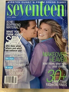 JESSICA SIMPSON & NICK LACHEY April 2000 SEVENTEEN Magazine KIRSTEN DUNST LikNew - Picture 1 of 1
