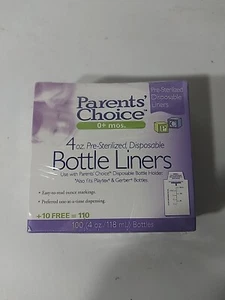 Parent's Choice 110 Count Disposable Bottle Liners 4oz...118mm Sealed - Picture 1 of 3