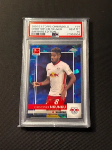 Topps 2020-21 cromo Bundesliga Christopher Nkunku zafiro novato RC 59 PSA 10 - Imagen 1 de 2