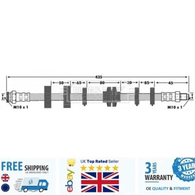 Brake Hose BBH6013 For Lancia DELTA DEDRA Fiat COUPE 60518410 - Image 1 of 2