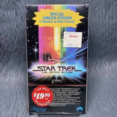Star Trek The Motion Picture VHS Tape 1980 Special Longer Version Watermarks - Image 1 of 4