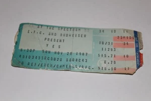 YES Concert Ticket Stub The Spectrum, Philadelphia, PA  Nov. 29, 1987 - Picture 1 of 1
