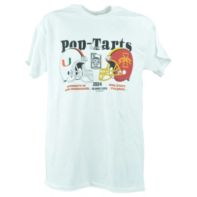 NCAA Pop-Tarts Bowl Orlando 2024 Hurricanes Cyclones Adults TShirt Tee - Image 1 of 3