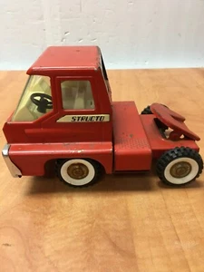 Vintage Structo Pressed Steel Red Turbine Semi Truck Cab USA - Picture 1 of 7