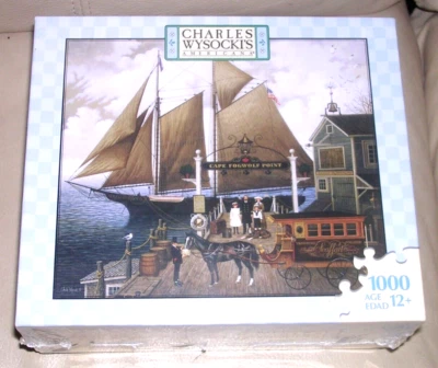 NEW 2007 HTF Captain Kirby Beemish Liverpoole Ship Sails Wysocki 1000 Pc Puzzle - Image 1 of 4