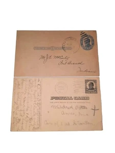 Alte Postkarten Briefe 1909 & 1912 gestempelt 2 Postkarten - Bild 1 von 8