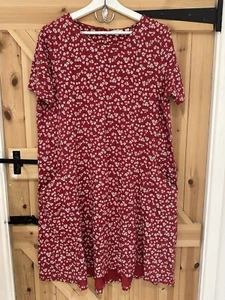 Fat Face Simone Dress Size 16 Tunic Jersey Pullover Swing Skater Ditsy Daisy GUC - Picture 1 of 7