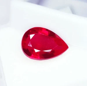 Natürlicher Mosambik roter Rubin 6,92 ct zertifiziert loser Edelstein Birnenform Rubin Edelstein - Bild 1 von 11