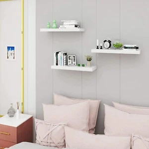 WOLTU High/Low Gloss Floating Shelf Shelves Display Unit Wall Mounted Bookcase - Picture 1 of 12