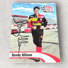 Davey Allison 1992 PRO SET TEXACO VINTAGE NASCAR HOFer V2 75th #28 signed card