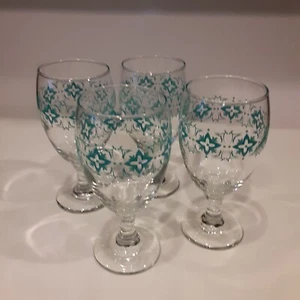 Greenbrier International Weinkelche Retro 4 Stück - Bild 1 von 7