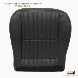 1999 2000 Chevy Camaro SS RS - Driver Bottom Black Perforated Leather Seat Cover - Picture 1 of 8