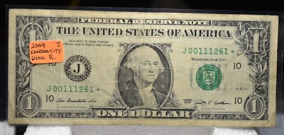 V RARE 2009 $1.00 STAR NOTE LOW SERIAL LOW RUN GREAT CONDITION 640 K LOOK **** - Image 1 of 2