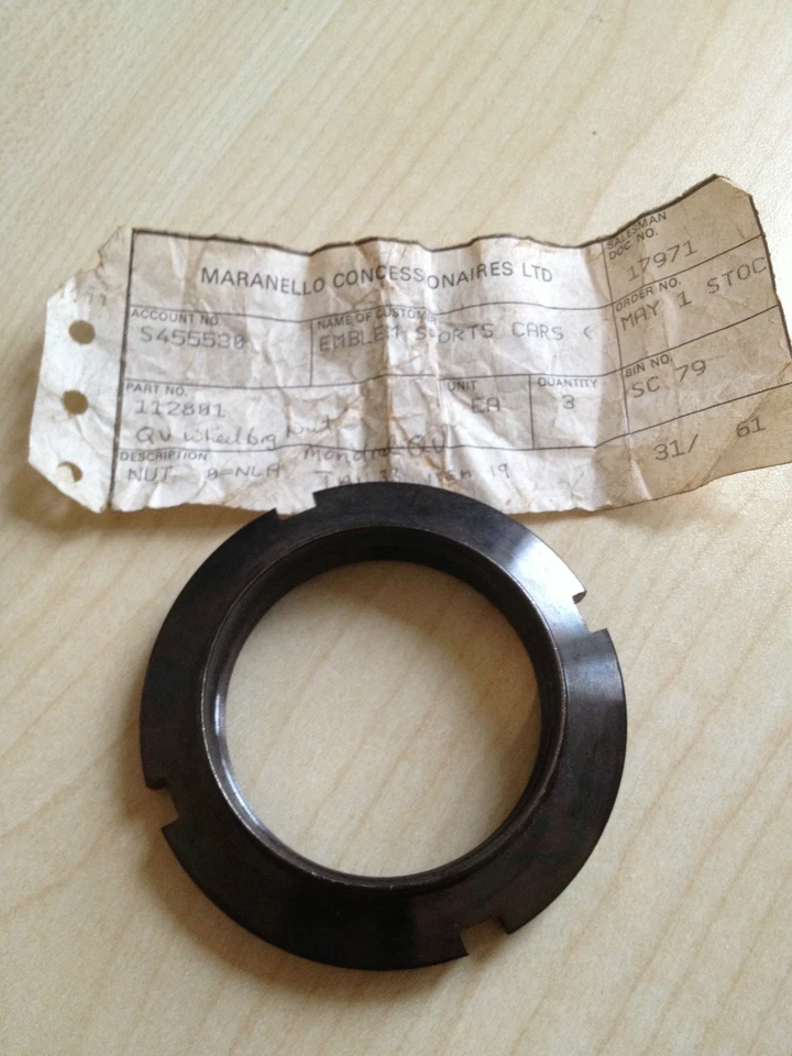 Nuevo Genuino Ferrari Maranello Mondial 8 QV Suspensión Delantera Anillo Tuerca de Bloqueo 112801 Foto 1 de 1