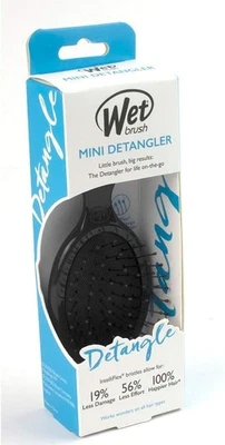 THE WET BRUSH WET BRUSH ORIGINAL MINI DETANGLER HAIR BRUSH - BLACK NEW BOXED