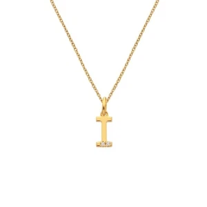 Initiale I vergoldeter Anhänger und Kette DP947 von Hot Diamonds - UVP 55,00 £ - Bild 1 von 3