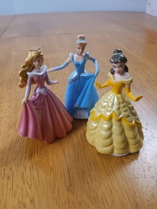Disney Princess Figures Cake Toppers Aurora Cinderella & Belle - Picture 1 of 1