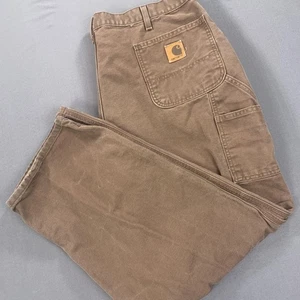 Carhartt Hose Herren 42x30 braun Zimmermann Bau Workwear Utility Canvas Vintage - Bild 1 von 20