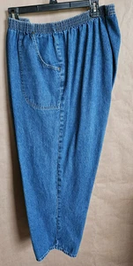 CABIN CREEK PETITE WOMENS DENIM JEANS ELASTIC WAIST LIGHT WASH SIZE 22WP #4620 - Picture 1 of 9