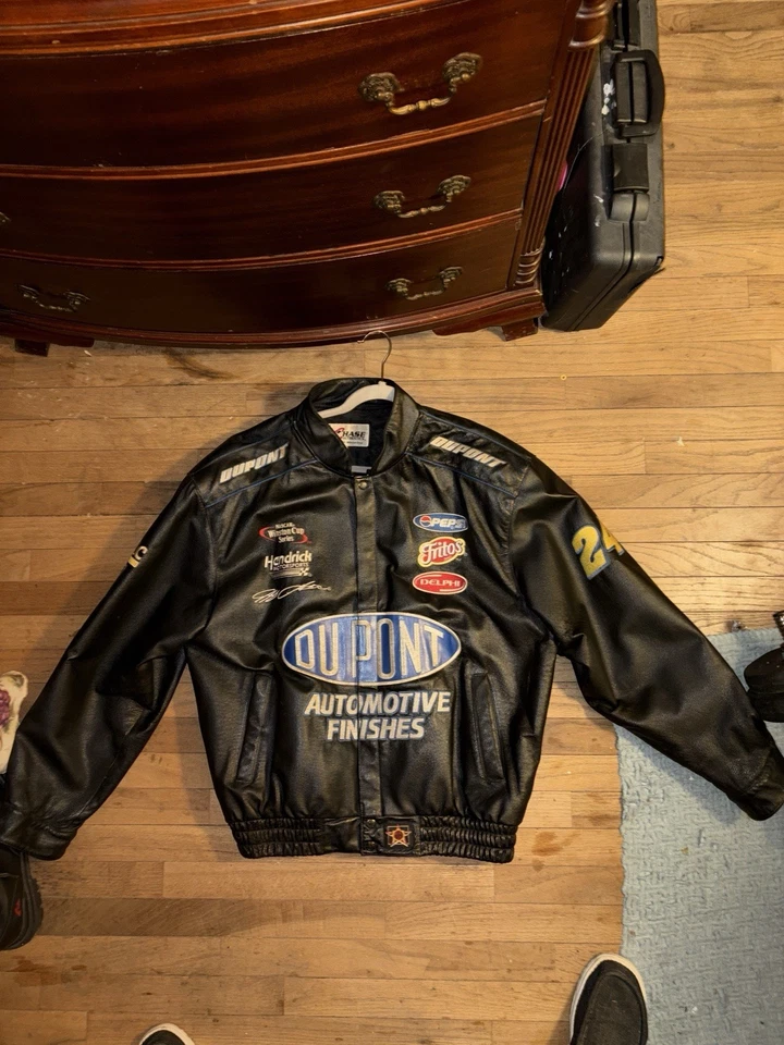 Jaqueta de couro masculina JEFF GORDON XL CHASE AUTHENTICS - Imagem 1 de 4