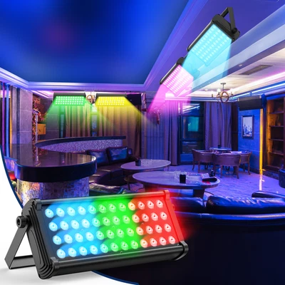 200W 48LED RGB Wall Wash Light Strobe Light DMX DJ Party Stage Lighting Effect - Image 1 of 4