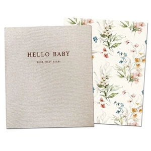 Baby Memory Book Girl | Floral First Year Keepsake Scrapbook for Milestones - Picture 1 of 9