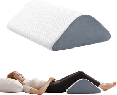 Almohada de cuña de rodilla de 8"" para recuperación post cirugía - Soporte de elevación de piernas para dormir Foto 1 de 4