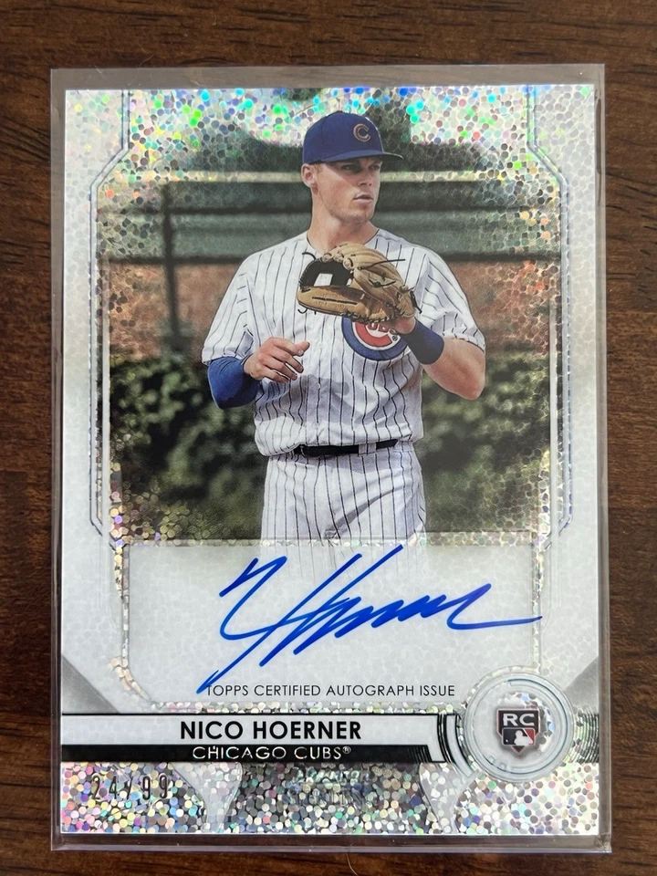2020 Bowman Sterling - Rookie Auto Nico Hoerner /99 #BSRA-NH Speckle Refractor - Image 1 of 3