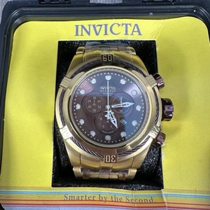 Invicta Reserve Bolt Zeus 12755 Men Watch Gold Brown Quartz Date Swiss Made 53mm - Bild 1 von 17