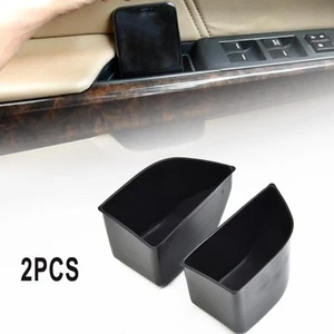 Car Front Door Storage Box Cover Trim FOR 8th 2008-2013 ABS Black - Picture 1 of 23
