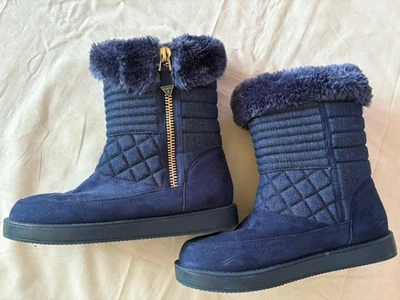 Guess Botas Mujer 6 M Ortela Cremallera Botines Azul Marino Acolchado Tobillo Informal Foto 1 de 4