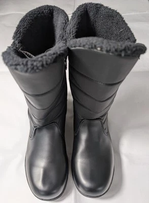 TOTES Women's Edgen Waterproof Winter Boots, Size 8 1/2, Black, New Without Box - Image 1 of 4