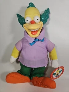 Vintage 1993 Play By Play Krusty der Clown Simpsons Plüschtier Puppe mit Etikett - Bild 1 von 6