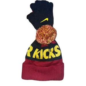 Nike Kids 2 Piece Set Hat & Gloves Just For Kicks Red Crush Ages 4-7 MSRP $28 - Picture 1 of 3