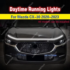 For Mazda CX-30 20- Front Grille Trim LED Hood Strip Lights DRL Decorative Lamp - Picture 1 of 11