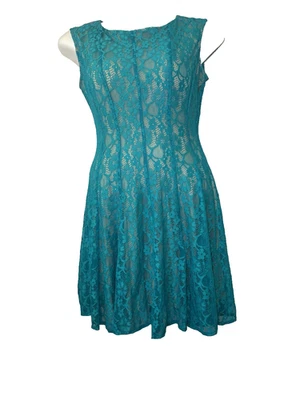Julianne Taylor teal  formal cocktail dress Size 6 Fast Shipping - Image 1 of 4