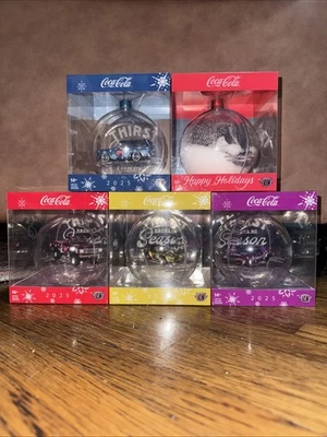 NEW M2 Machines 2025 Coca-Cola Christmas Ornaments, Lot Of 5 Walmart Exclusive - Image 1 of 4