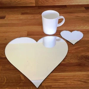 Manteles y posavasos Heart - Espejo plateado - Formas/tamaños hechos a medida - Imagen 1 de 4