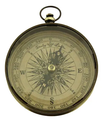 Kompass Maritime Deko Messing Antik/Glas Ø=8cm Sea4You • 22.90€
