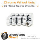 Wheel Nuts (20) 12x1.5 Chrome for Volvo 940 90-98 on Original Wheels Volvo 940
