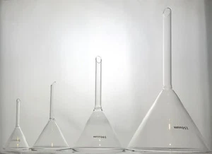 Laboratory Glass Filter Funnels, Soda Lime Glass, 4 Sizes on base diameter - Picture 1 of 6