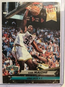 Pack to Plastic 1992-93 Fleer Ultra NBA JAM SESSION '17th Rank #217 Karl Malone - Picture 1 of 2