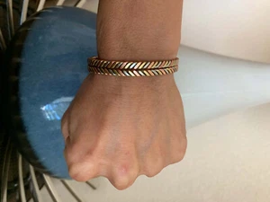 Brazalete magnético de cobre flecha renovar equilibrio energía puño regalo de Navidad - Imagen 1 de 10
