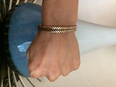 Brazalete Brazalete Magnético Flecha Cobre Renovar Balance Energía Regalo Navidad Brazalete Foto 1 de 4