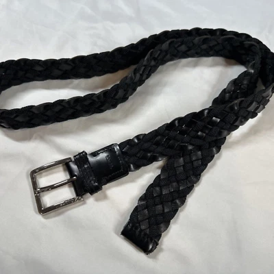 Cinturón tejido cesta cuero negro TUMI para hombre 42 Foto 1 de 4