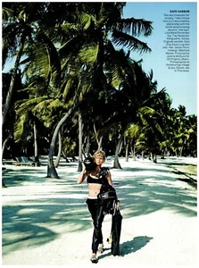Charlize Theron Sexy Pinup Scuba Gear Palm Tree Beach magazine CLIPPING photo - Picture 1 of 1