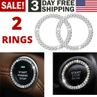 Diamond Bling Car Decor Auto Start Engine Ignition Button Crystal Ring Cover