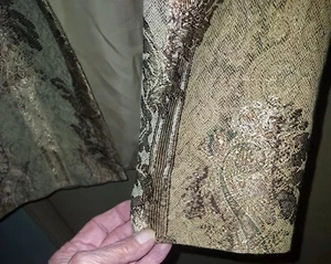 Brocade Jacquard Tapestry Open Front Duster Jacket Size 2X or 3X - Picture 1 of 3