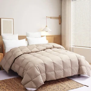 SNOWMAN Extra-Soft Down Blanket King, Lightweight Down Comforter with 8 Corne... - Picture 1 of 6